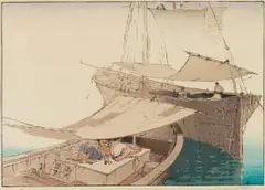 John Platt, Siesta, woodcut print on paper