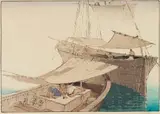 John Platt, Siesta, woodcut print on paper