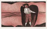 Cecil Skotnes, He Inspects the Aviary, from the White Monday Disaster portfolio, woodcut print on paper
