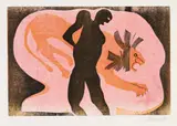 Cecil Skotnes, He Attends His Menagerie, from The White Monday Disaster portfolio, woodcut print on paper