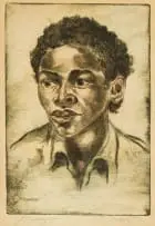 Victor Archipovich Ivanoff, Jimmy, etching with hand-colouring