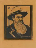 Portrait of a Voortrekker (Nilant 136) by Jacobus Hendrik Pierneef, linocut on paper, sold Dec 2024