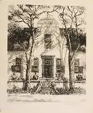 Tinus de Jongh, Stellenberg Kenilworth, etching on paper
