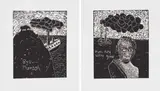 Colbert Mashile, Bye Pharaoh; Then They Were Gone, two, linocut on paper