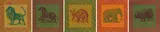Robert Hodgins and Jan Neethling, African Animal Series I, five, screenprint on paper