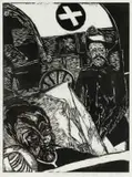 Elza Botha, Kryger Januarie 1902 Graaf-Reinet, linocut on paper