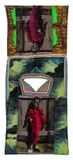 Steven Cohen, I Love My Sunglasses, hand coloured screenprint on fabric with beads