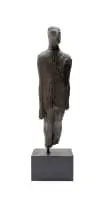 Deborah Bell, Fragment, 2015, bronze with a brown patina, on a painted steel base, accompanied by a cement plinth
