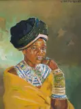George Pemba, Portrait of a Woman in Traditional Dress