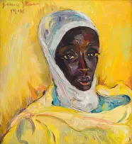 Irma Stern, Watussi Chief's Wife in Yellow, oil on canvas