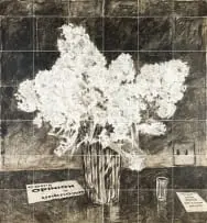 Hyacinths (Wait Once Again for Better People) by William Kentridge, 2020, six colour lithograph consisting of 42 panels collaged onto a cotton base with hand-painted elements, sold Nov 2024