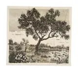 William Kentridge, You Who Never Arrived, coffee lift etching and hand painting on Phumani paper mounted on raw cotton cloth
