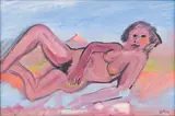 Reclining Nude by Walter Battiss, oil on canvas, offered Nov 2024