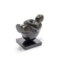 Reclining Male Nude by Florian Wozniak, bronze with a black patina on a granite base, sold Nov 2024