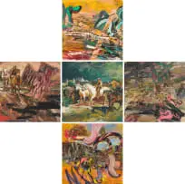 Henk Serfontein, Fragment of Power and Tranquility, five, oil on canvas