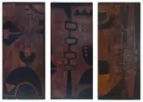 Hannes Harrs, Abstract Panels, Tryptich, carved wood