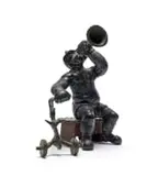 David Brown, Spectator Watching the Ships Go By, bronze with a black and green patina