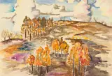 Peter Clarke, Forest Landscape, watercolour on paper