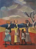 Maurice van Essche, Figures in a Landscape, oil on canvas