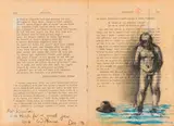 William Kentridge, Macba Flip Book, charcoal and watercolour on found paper