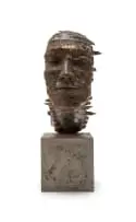 Oblivion of the Waves by Anton Smit, mixed media with resin, on concrete base, sold Nov 2024