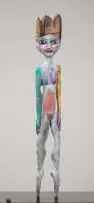 Beezy Bailey, Queen Maquette, 2021, hand-painted bronze, on steel base