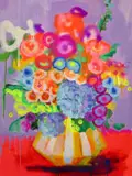 Kilmany-Jo Liversage, Florella Don’t Go!, acrylic and aerosol spray on 170g Fabriano paper
