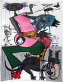 Blessing Ngobeni, Return of the Descendants III, mixed media on canvas