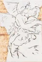 Brett Seiler, Jan and Willem Kiss in My Bedroom, mixed media on Pine