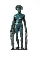 Angus Taylor, The Weight of Wings I (Half Scale), 2024, bronze and labradorite