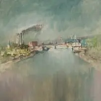Thames by Sidney Nolan, oil on board, sold Oct 2024
