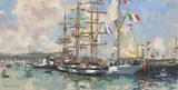 Ken Howard, Falmouth, oil on canvas