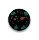 Service Visage Noir Assiette K (Black Face Service Plate K) by Pablo Picasso, painted and glazed white earthenware, sold Oct 2024