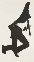Robert Longo, Untitled (Frank), Men in the Cities Series, lithograph on paper