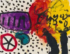 Alan Davie, Wheel for Little 'J', No 3, oil on paper