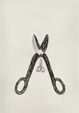 Louise Bourgeois, Scissors, Autobiographical Series (Cat. No. 430/III), 1994, drypoint and aquatint on paper