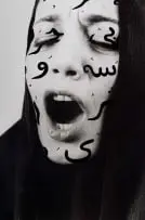 Shirin Neshat, Untitled, Turbulent Series, silver gelatin print with hand-painted ink