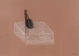 Kcho, (Untitled) Tyre Suspended from a Pole, chalk on paper