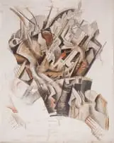 Merlyn Evans, Composition, oil on canvas laid down on board