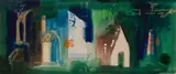 John Piper, Sketch for Tapestry (Witwatersrand University), pencil and gouache on paper