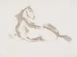 Elisabeth Frink, Lying Down Horse (Wiseman 57), 1972, lithograph on wove paper