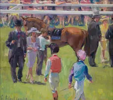 Susie Whitcombe, Royal Ascot, oil on board