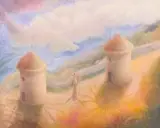 Mark Payne, The Windmills of Ios, oil on canvas