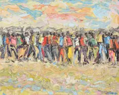 Asanda Dredunik Kupa, Imidlalo Yesini, oil on canvas
