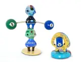 Ball Boys, two by David Kuijers and Max Kuijers, found objects and wood, offered Oct 2024