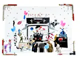 Bekind by Richard (Seun) Thomson and Haidee Nel, archival ink and mixed media collage on stretched canvas and digital colour video, duration: 7min, offered Oct 2024