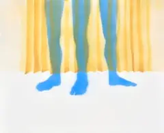 Colijn Strydom, Oedipus (Three Legs), acrylic ink and acrylic paint on wood panel