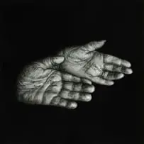 Henk Serfontein, Handskrif: Marlise Joubert en Louis Esterhuizen (Handwriting: Marlise Joubert and Louis Esterhuizen), charcoal and mixed media on archival paper