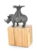 John Moore, Mother Nurture, cold cast bronze, on a wooden base