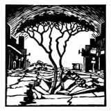 Johan Stegmann, Breestr. Boom, linocut on paper